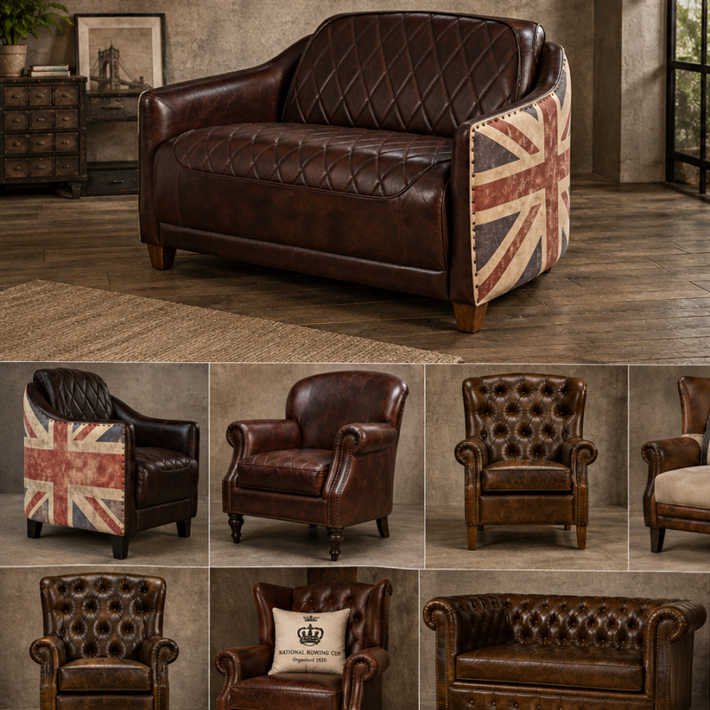 Genuine Leather Furniture Sourcing from India